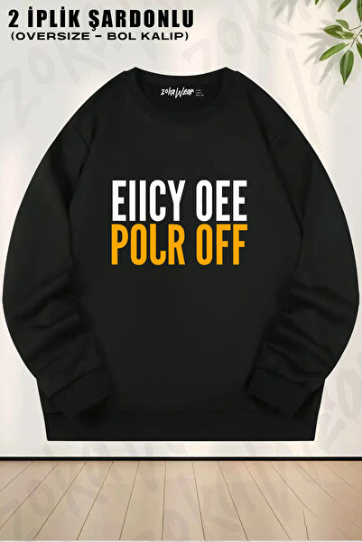 ZOKAWEAR Printed Crew Neck Sweatshirt with Spiral Hidden Message Design