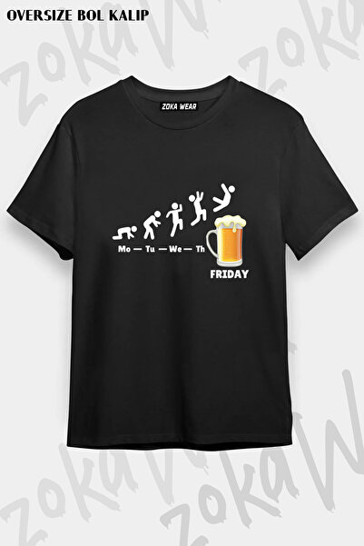 ZOKAWEAR Beer Week Friday Weekend Beer Alcohol Weekend Vacation Printed T-Shirt
