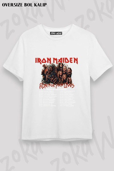 ZOKAWEAR Iron Maiden Metal Music Tour Printed T-Shirt
