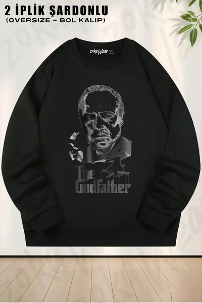 ZOKAWEAR The Godfather Marlon Brando Printed Crew Neck Sweatshirt