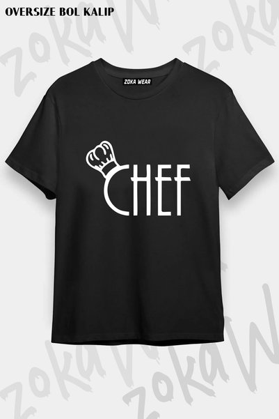 ZOKAWEAR Chef Sef Asci Cook Printed T-Shirt