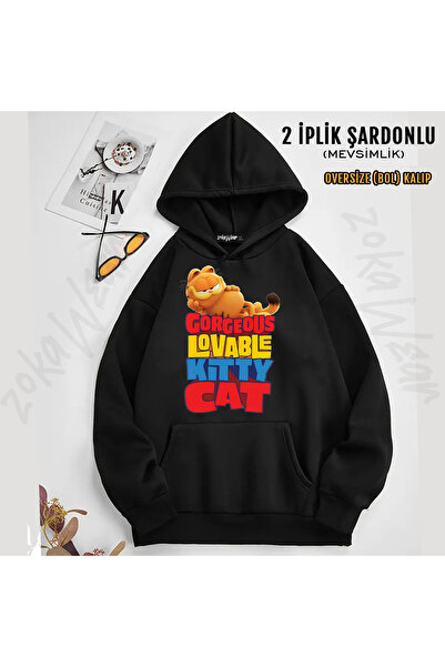 ZOKAWEAR The Garfield Unisex Printed Hooded Sweatshirt