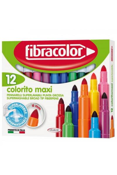 Fibracolor ΚΟΛΟΡΙΤΟ ΜΑΞΙ ΜΑΡΚΕΡΣ 12 ΤΕΜΑΧΙΑ