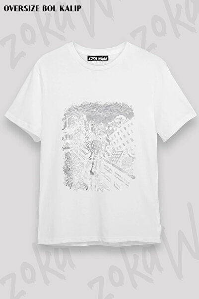 ZOKAWEAR Scream Edward Munch Painting Horror Printed T-Shirt