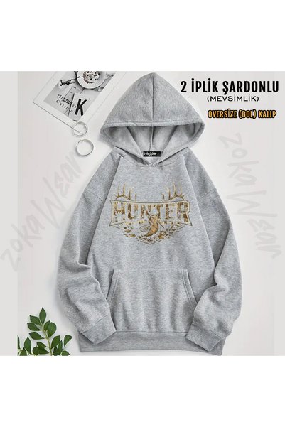 ZOKAWEAR Camouflage Hunter Culluk Printed Hooded Sweatshirt