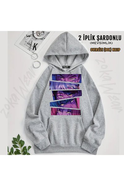 ZOKAWEAR K-Pop Demon Hunters Printed Hooded Sweatshirt