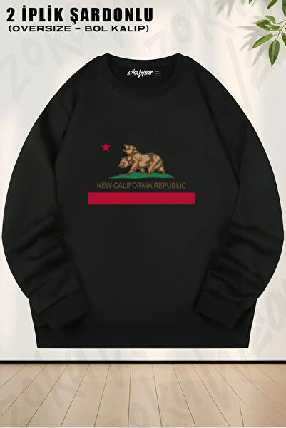 ZOKAWEAR Fallout Design Printed Crew Neck Sweatshirt