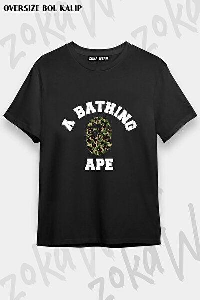 ZOKAWEAR Bathing Bape Camouflage Printed T-Shirt