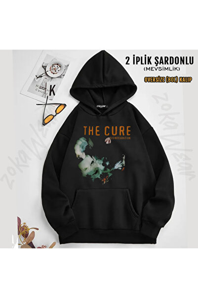 ZOKAWEAR Disintegration the Cure Printed Hooded Sweatshirt