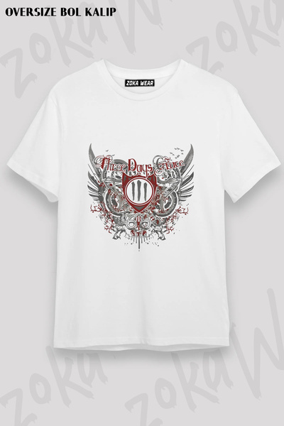 ZOKAWEAR Three Days Grace Black Printed T-Shirt