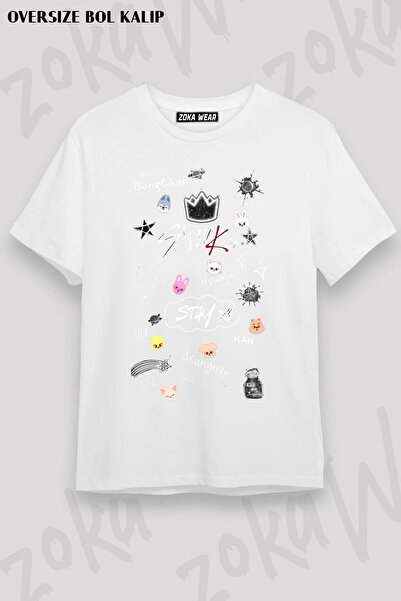 ZOKAWEAR Stray Kids Skzoo Stay Mix K-Pop Music Group Printed T-Shirt