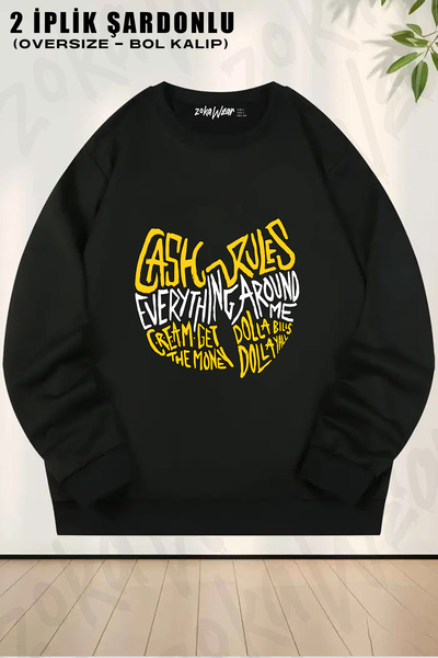 ZOKAWEAR Wu Tang Clan V15 Printed Crew Neck Sweatshirt
