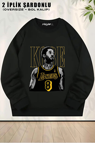 ZOKAWEAR Kobe Bryant Los Angeles No 8 Basketball Printed Crew Neck Sweatshirt