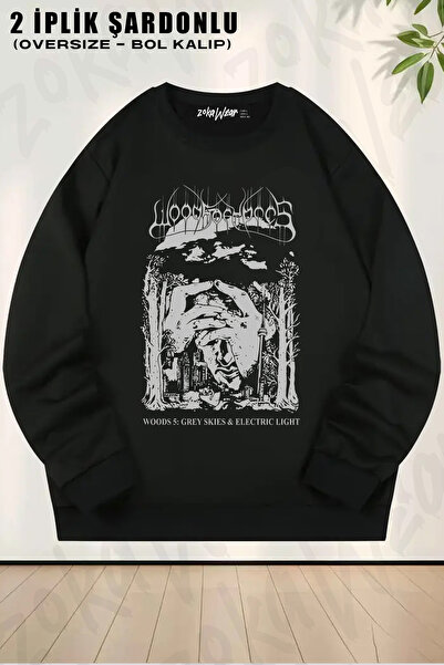ZOKAWEAR Grey Skies Woods of Ypres Printed Crew Neck Sweatshirt