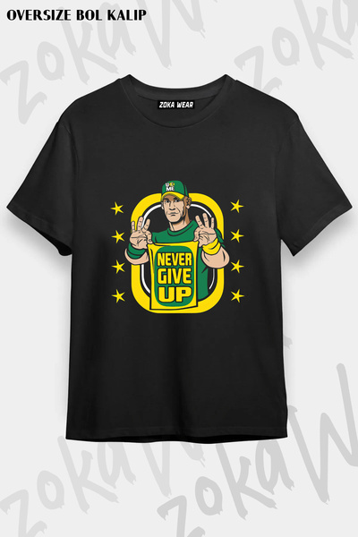 ZOKAWEAR John Cena Never Give up American Flag Printed T-Shirt