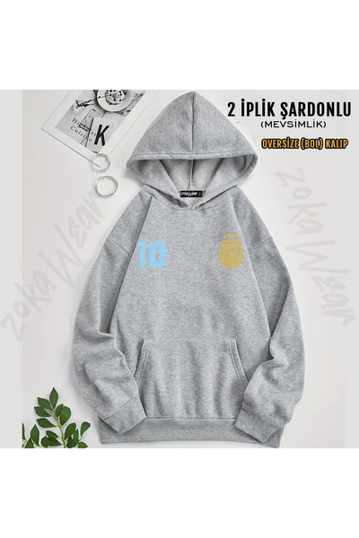 ZOKAWEAR Argentina Messi Maradona Custom Printed Hooded Sweatshirt