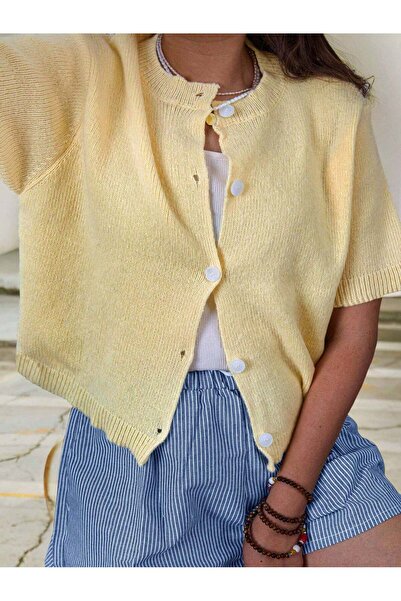 Sheya Short-Sleeved cardigan , yellow