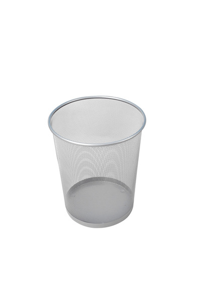 Metron Κάδος απορριμμάτων μεταλλικός Φ29.5x35εκ. 19.5λτ ασημί