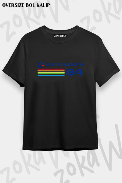 ZOKAWEAR Vintage Atari Logo Commodore 64 Printed T-Shirt