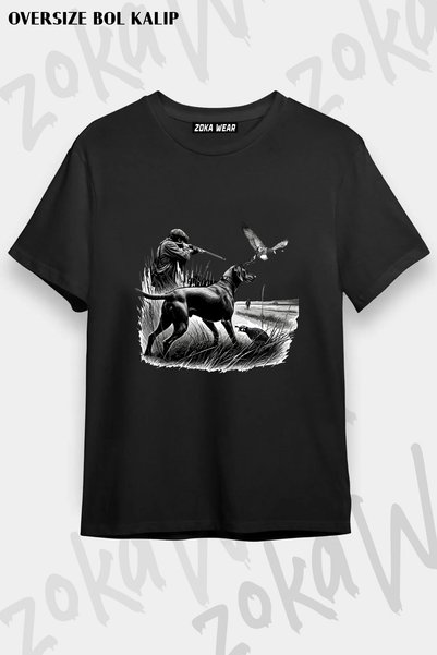 ZOKAWEAR تي شيرت مطبوع عليه موضوع الصيد كوس أفي واف كوبيجي