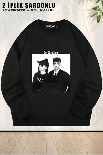 ZOKAWEAR Pet Shop Boys - Now and Then Printed Crew Neck Sweatshirt