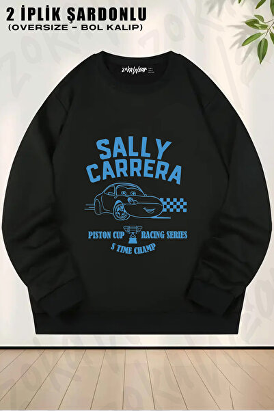 ZOKAWEAR Sally Carrera Sirt Printed Unisex Ov Printed Crew Neck Sweatshirt