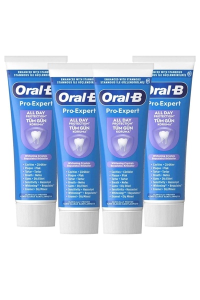 Oral-B Pro-Expert Sensitive Whiteness Whitening Crystals Toothpaste 50ml X4