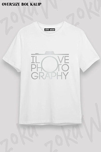 ZOKAWEAR Photography I Love Photography Canon Nikon Printed T-Shirt
