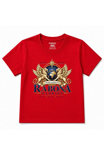 Rabona Fashion Global Mindset Winged Lions & World Graphic Kids T-Shirt