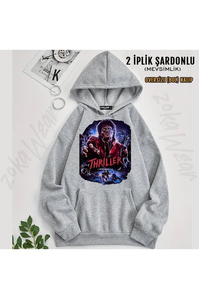 ZOKAWEAR Michael Jackson Thriller Printed Hooded Sweatshirt