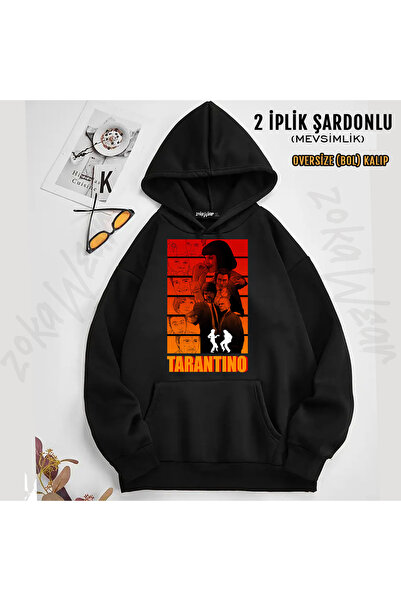 ZOKAWEAR Pulp Fiction Design Printed Hooded Sweatshirt