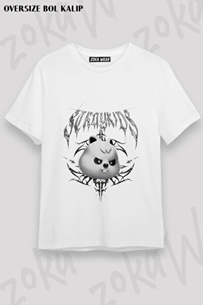 ZOKAWEAR Stray Kids Skzoo Evil Han Quokka K-Pop Music Group Printed T-Shirt
