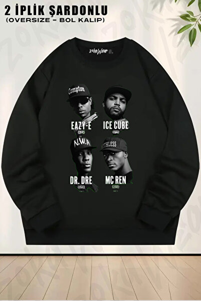 ZOKAWEAR N W a Compton Eazy-E Dr Dre Ice Cube Printed Crew Neck Sweatshirt