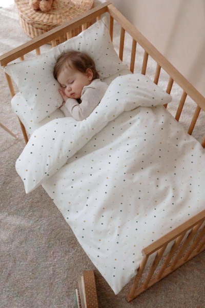TBA COLLECTION Baby Size (Without Sheets) Duvet Cover Set 100X150 cm |   Green Dots