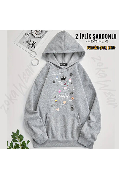 ZOKAWEAR Stray Kids Skzoo Stay Mix K-Pop Music Group Printed Hooded Sweatshirt