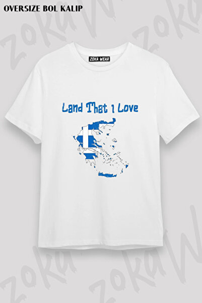 ZOKAWEAR Land That I Love Greece Pocket Printed T-Shirt