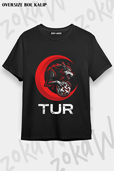 ZOKAWEAR Bozkurt Turkey T-Shirt Football Fan Team Printed T-Shirt
