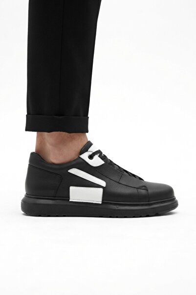 Zerenyus Zrc131 High Quality Thick Sole Lace-Up Men's Sneaker Black White