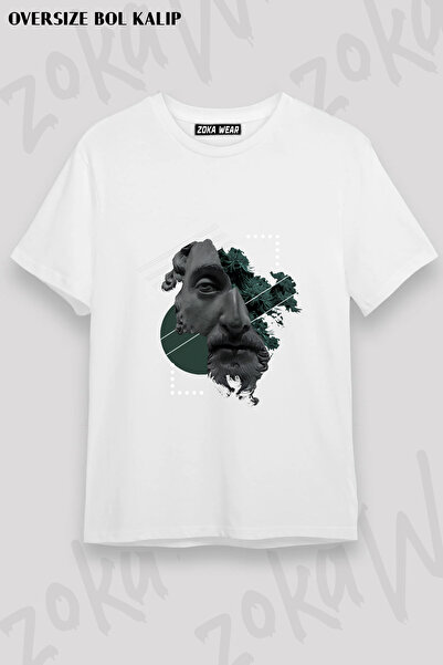 ZOKAWEAR Marcus Aurelius Sculpture Printed T-Shirt