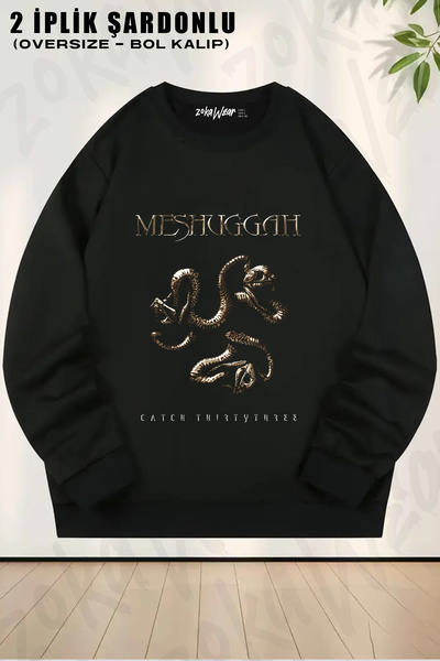 ZOKAWEAR Catch 33 Meshuggah Printed Crew Neck Sweatshirt