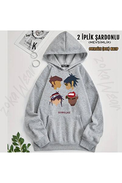 ZOKAWEAR Gorillaz Unisex t Printed Hooded Sweatshirt