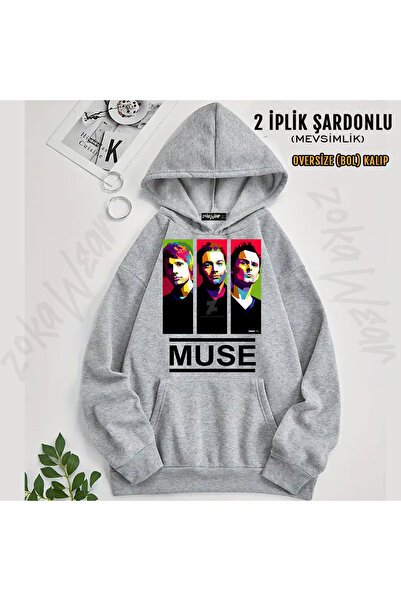 ZOKAWEAR Band Muse Printed Hooded Sweatshirt