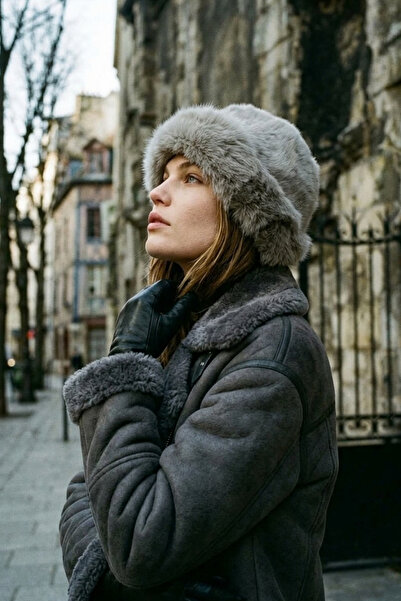 LAGRANZE Yoğun Tüylü Tasarım Modern Kalpak Model KADIN Bere /ŞAPKA