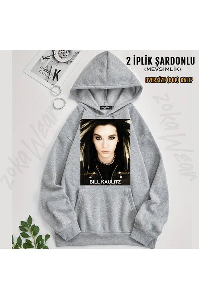 ZOKAWEAR Bill Kaulitz Tokio Hotel Retro Music Nostalgic Printed Hooded Sweats...