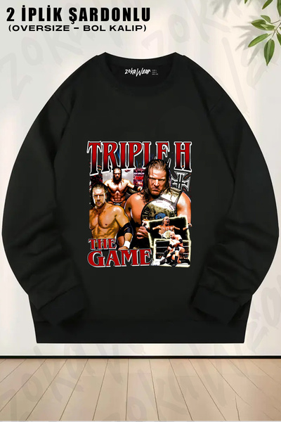 ZOKAWEAR The Game Triple H Gures Wwe Printed Crew Neck Sweatshirt