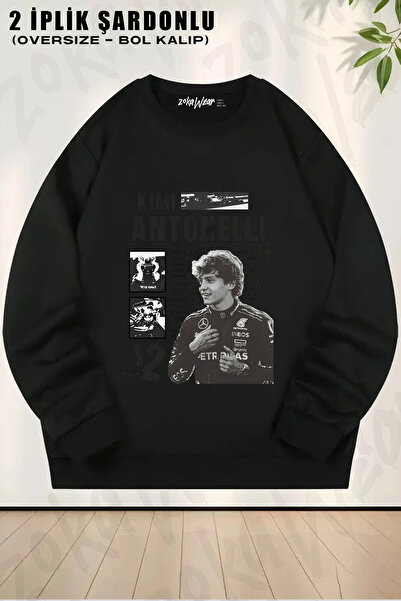 ZOKAWEAR Formula 1 Andrea Kimi Antonelli V2 Printed Crew Neck Sweatshirt