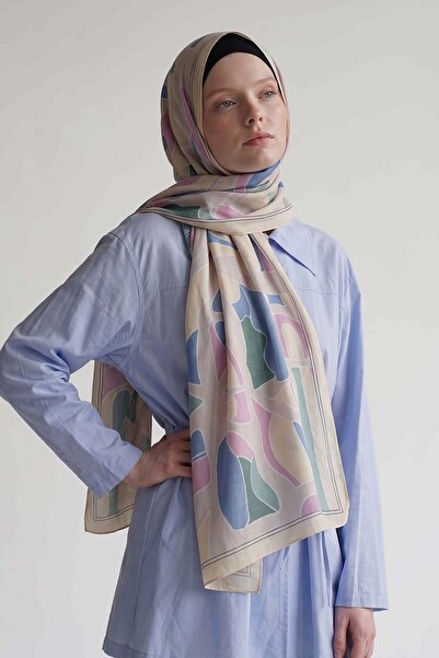 Levidor Mosaic Pattern Olera Shawl Yellow