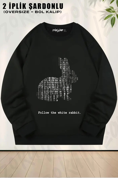 ZOKAWEAR The Matrix Design Printed Crew Neck Sweatshirt