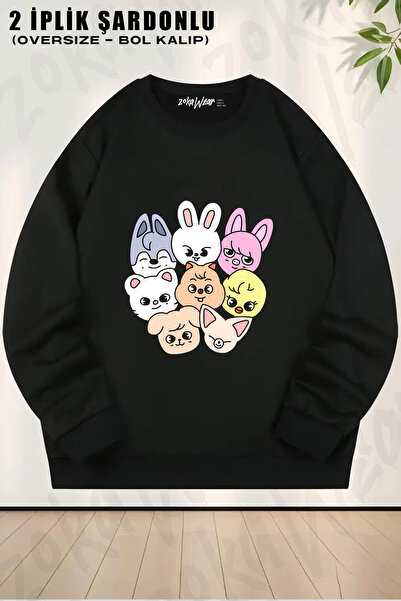 ZOKAWEAR Stray Kids Skzoo V7 Printed Crew Neck Sweatshirt