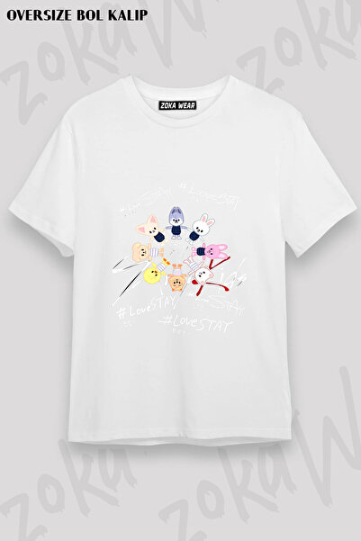 ZOKAWEAR Stray Kids Skzoo Elele K-Pop Music Group Printed T-Shirt